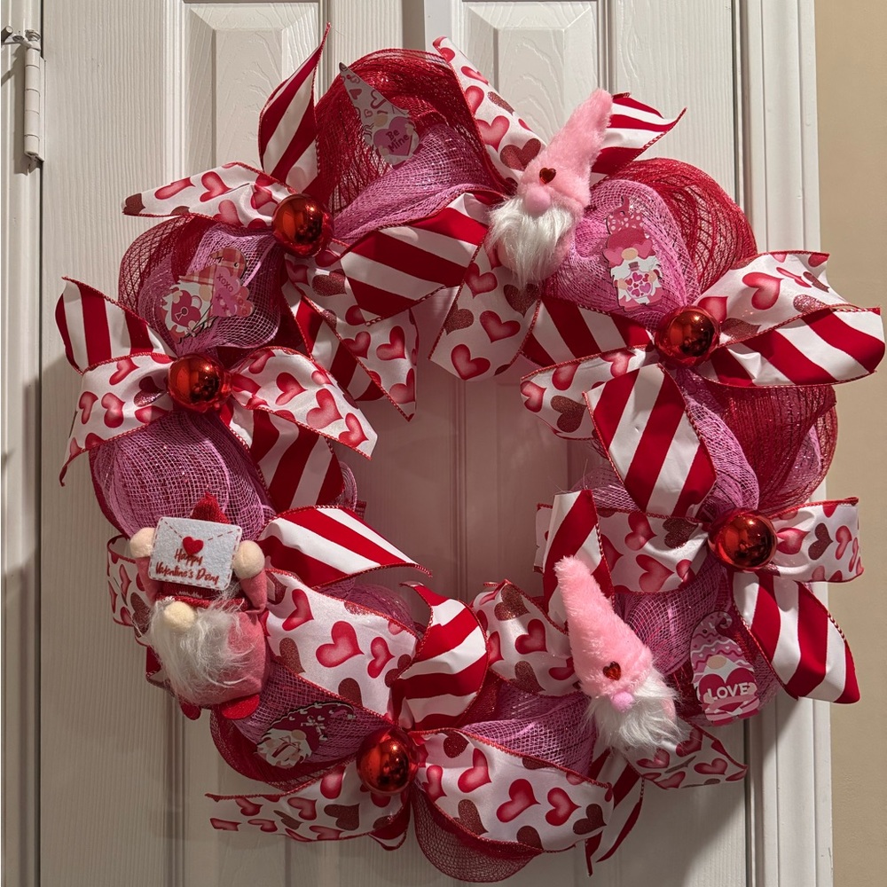 Valentine's Day Pink and Red Wreath